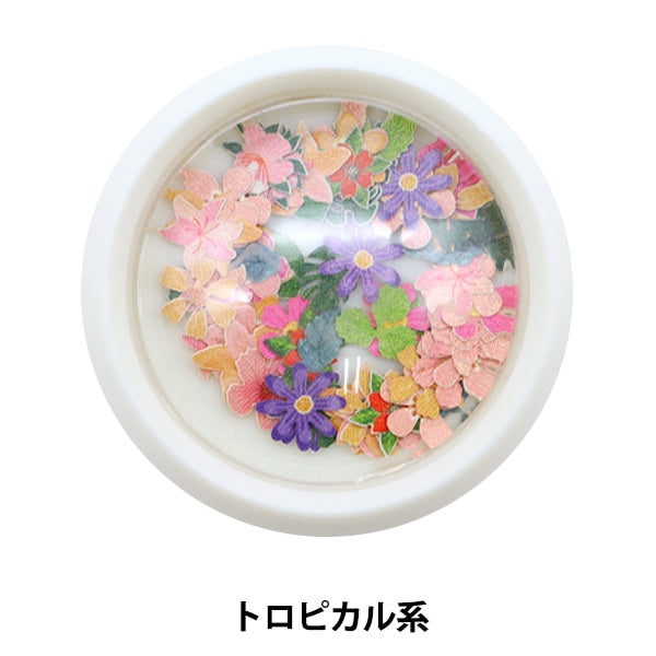 Material de resina "Flakes de flores Vijucrail 6 Sistema tropical de aproximadamente 40 piezas 10-3320" Tokio Comercio