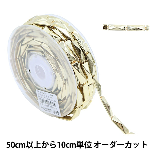 [來自數量5]手工藝品飾邊 “模仿飾邊 寬度約8mm GOLD GY-43-18-57]