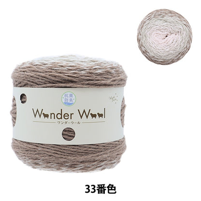 Lana autunnale / inverno "Wonder antibatterico Wool 33 Colore Brown & Pink" World Festa Festa