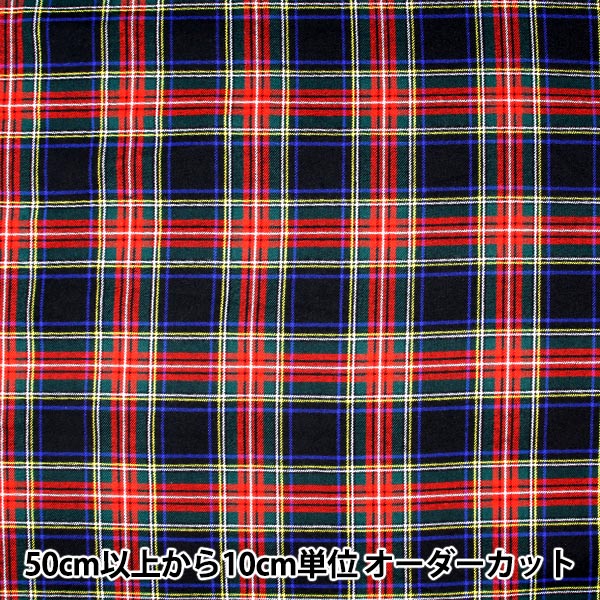 [De la cantidad 5] Fabric "T/r Cepilado Check Tartan Check Navy X Red TRC8000-05"