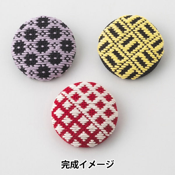 刺繡套件“ Kogin Sashimi Maru Broach Shirabe 3 Set Kogin 102”Olympus