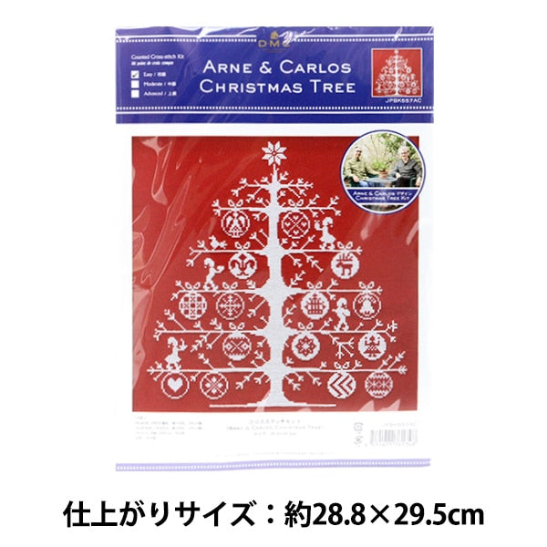 Embroidery kit "Cross Stitch Arne & Carlos Design Christmas Tree Kit Red JPBK557AC" DMC Dewems