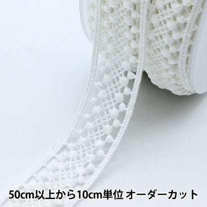 [De la cantidad 5] Raza "Lace White aproximadamente 2.2 cm de ancho ISY-6-21-27"