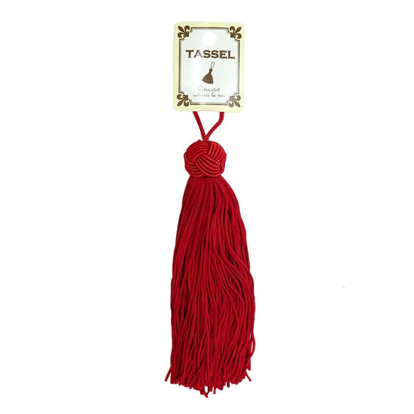 Piezas de artesanía "Tassel japonés alrededor de 13.5cm Rojo KY-7-16-27C"