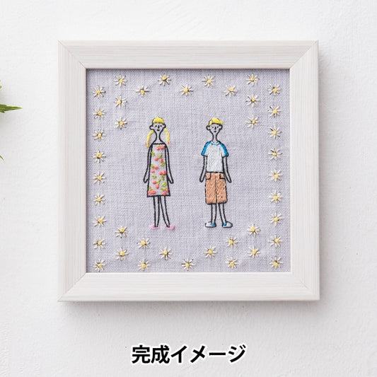 Bordado "100 Neosan Small Frame Kit Friendly Kazue Nakajima 542112" Lecien Lecien Cosmo Cosmo