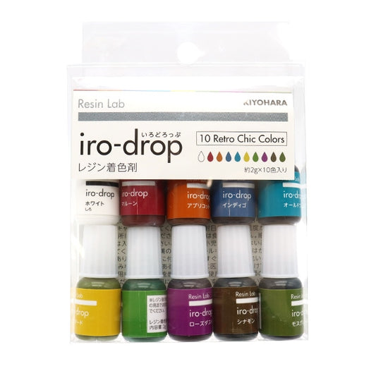 Resin coloring agent "Irodoropp 10 Color set Retro Sick Color RLID10S-4" KIYOHARA