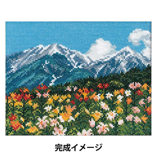 طقم تطريز "المواسم والمناظر الطبيعية اليابانية زهور الزنبق الصيفية وجبال الألب الشمالية 522002" LECIEN Lecien كوزمو كوزمو