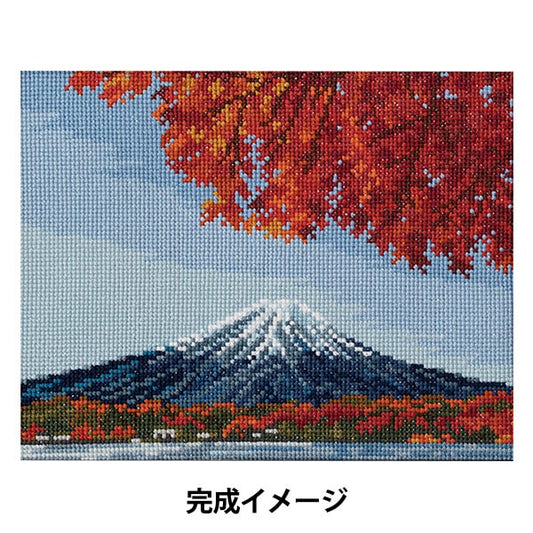 Комплект для вышивки "Сегуру сезон и японский ландшафт Akihito и осенние листья 522003" Лекен Lecien Cosmo Cosmo