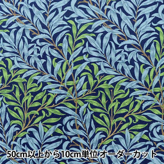 [From quantity 5] Fabric "Moda Best of Morris Best of Morris Oxford Willow Bow Deep Blue 8113-44T]