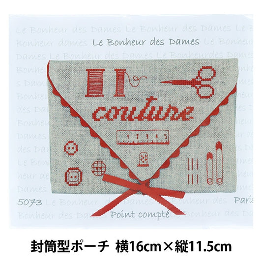 ImportEmbroidery kit "Le Bonheur des Dames (Le Vonour Dum) Envelope Pouch Sewing 5073"