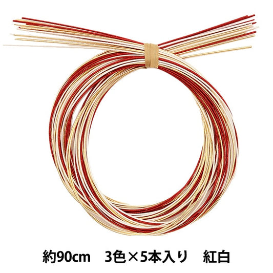 수예소재 "미즈히키 색상 붉은 색과 흰색 phc-100-1"조각 평화