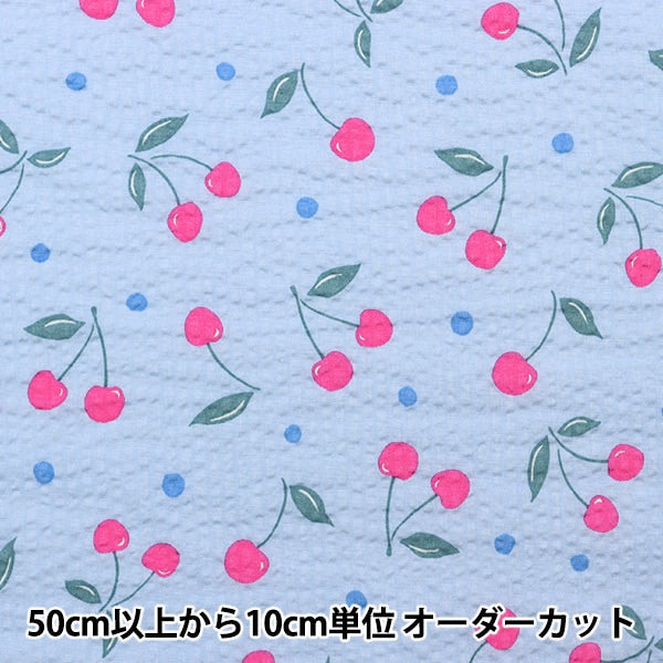 [Aus Quantität 5] Stoff "Ripple Lieblingsserie Cherry Cherry Dot Blue MowR-20-BL"