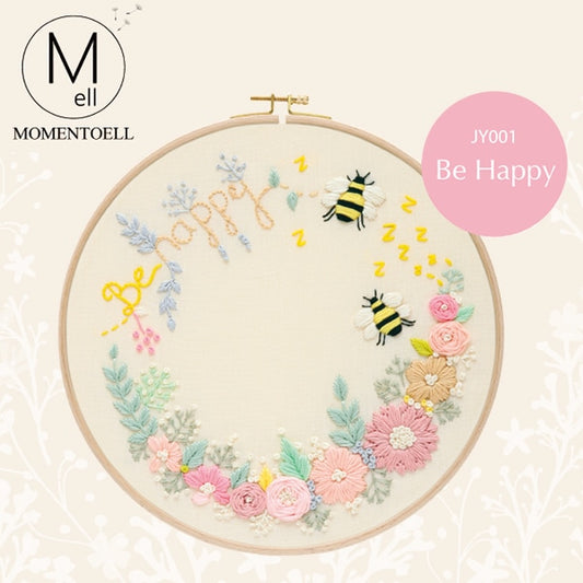 刺しゅうキット 『Momentoell 刺繍キット Be Happy JY001』 DMC ディーエムシー