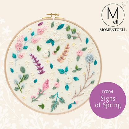 Stickerei Kit "Momentoell Stickerei Kit Zeichen von Spring JY004" DMC DMSEA