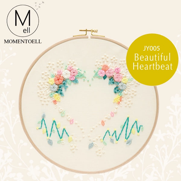 Kit de broderie "Kit de broderie Momentoell Beautiful de rythme cardiaque JY005" DMC DM