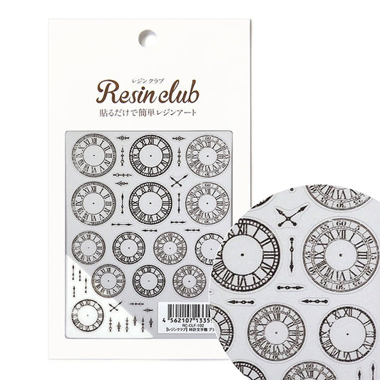 Material de resina "Reloj Dial negro RC-CLF-102" Club de resina