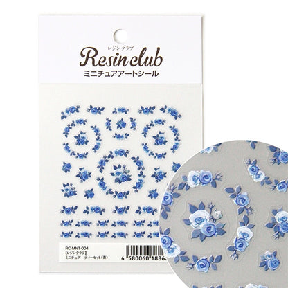 Materiale in resina "Set da tè in miniatura blu RC-MNT-004" Resin Club