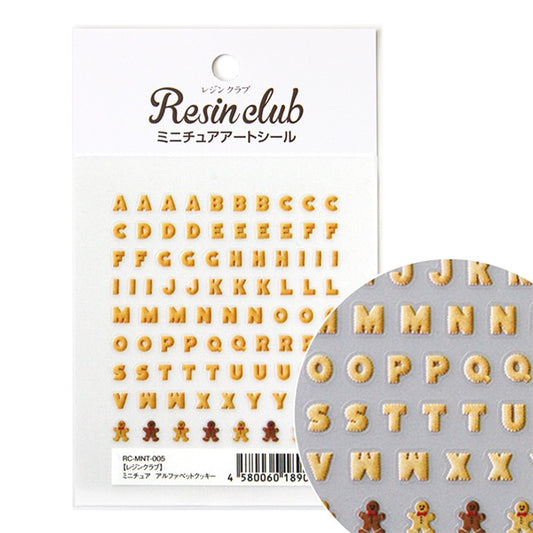 Resin Material "Miniature Alphabet Cookie Double face RC-MNT-005" Club de résine