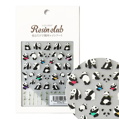 Resin material "Relaxed panda double-sided RC-PND-101" resin club