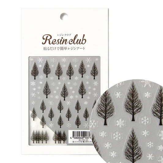 Material de resina "Silhoute de nieve y madera RC-YTK-101" Club de resina