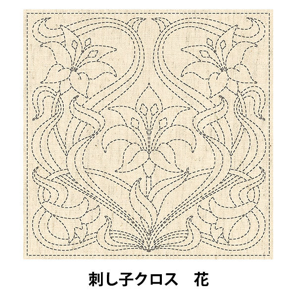 Tissu de broderie "Sashiko Cross KF 2020 Flower 13"