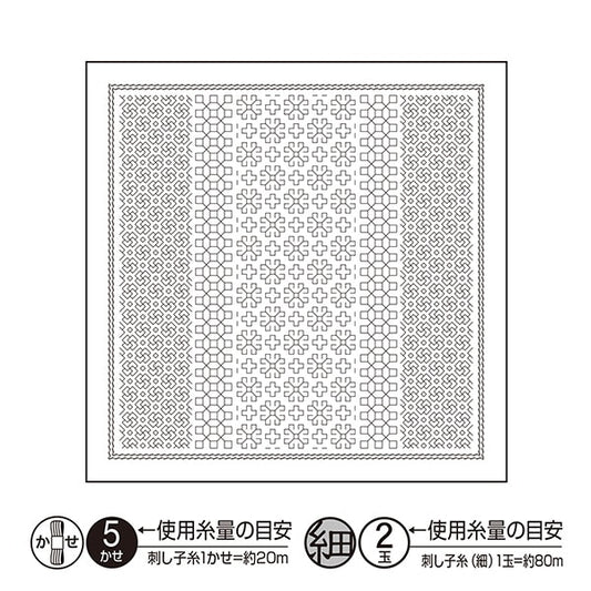 刺繡布料 “哈納奇布布包雛菊白色H-1118” Olympus