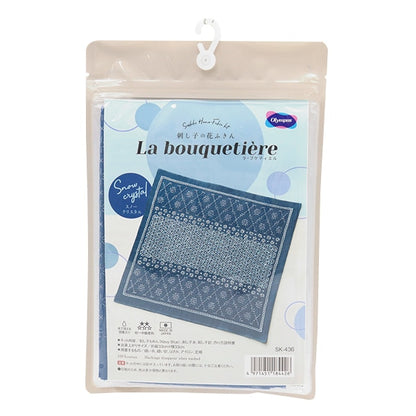 Kit de bordado "kit de kit de sashiko hana no hana la bouquetiere snowquistal sk436" Olympus oimpass