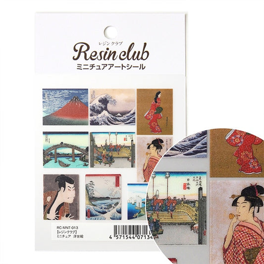 Material de resina "Miniatura ukiyo-e club de resina RC-MNT-013" de doble cara