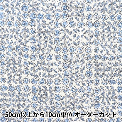 [Aus Menge 5] Stoff "Liberty Liberty Print Ochse Sleeping Rose Hell Blau 103630275J22f" [Yuzawaya Original]