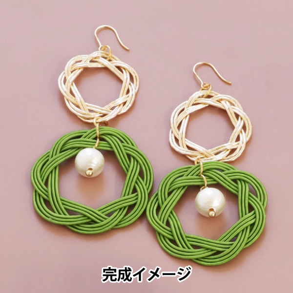 手芸キット 『ミズヒキキット 相生結びのピアス CGMK-05』 KIYOHARA