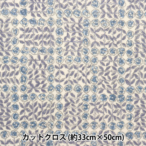 Liberty Liberty Print Linumed Cut Cross Cross Environ 30 × 50 cm Sleeping Rose Blue CR3630275-AE Liberty Japan