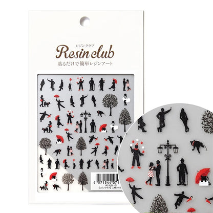 Resin material "human silhouette double-sided RC-PSI-101" resin club