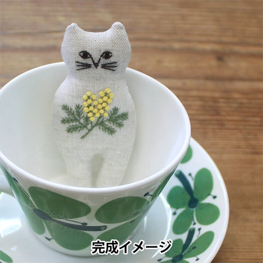 Embroidery kit "NEKOGAO embroidery brooch mimosa PHC-103-1" PIECE Peace