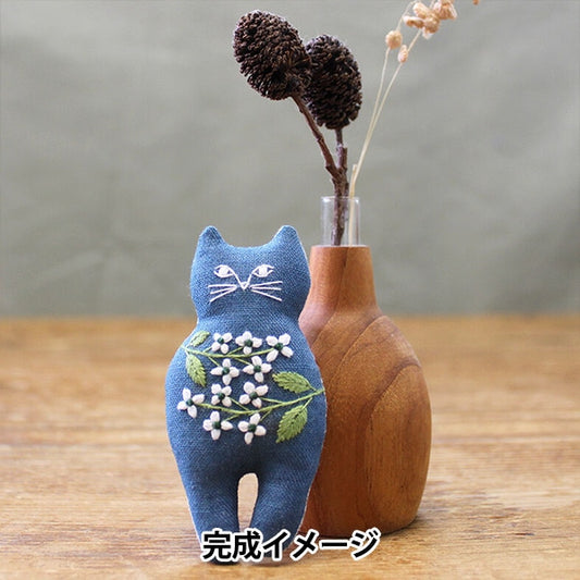 Embroidery kit "NEKOGAO embroidery brooch flower PHC-103-3" PIECE Peace