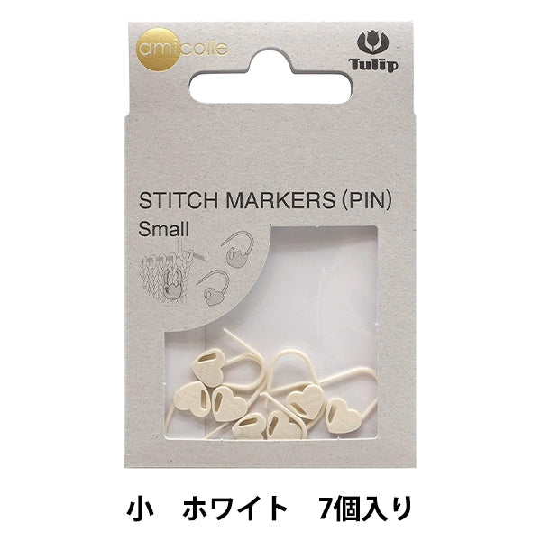 Suministros de tejido "Dan Kazoe Marker pequeño Corazón blanco AC-084" Tulipán tulipan