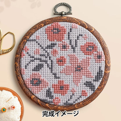 Embroidery kit "Cross Stitch Kit & Botanical Almond Flower 7557" Olympus