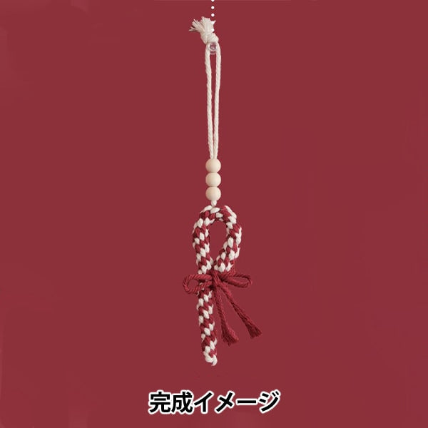 Handicraft kit "Candy Stick Red 40949" made with macrame