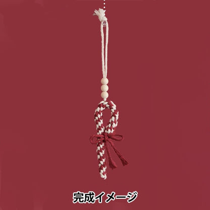 Handicraft kit "Candy Stick Red 40949" made with macrame