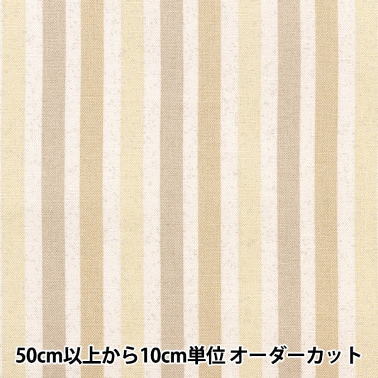 [From quantity 5] Fabric 『Sheeting Striped beige AP31406-2C]