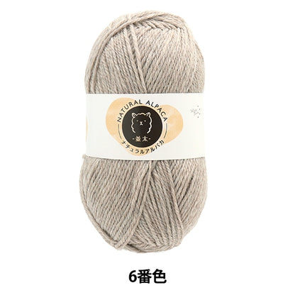 Natural Alpaca Color 6 yarn ball showing soft alpaca texture