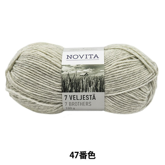 Fall and winterYarn "7brothers 047 Color Ride Gray" novita Novita
