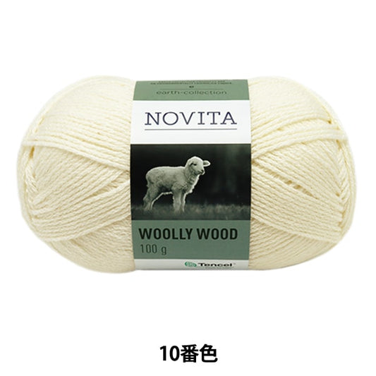 Fall and winterYarn "Woolly Wood 010 Color Off White" novita Novita