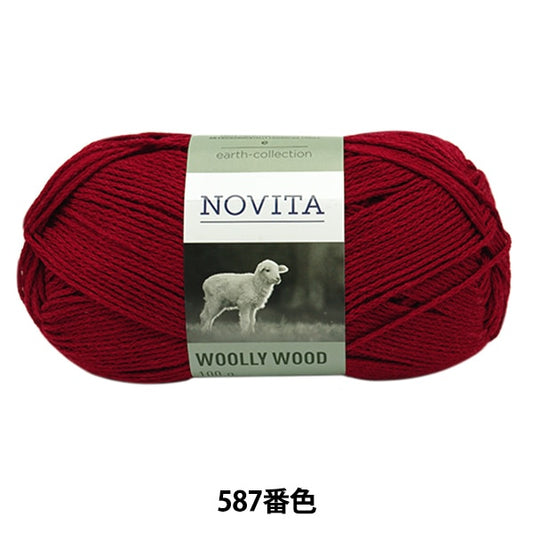 Fall and winterYarn "Woolly Wood 587 Color Red" novita Novita