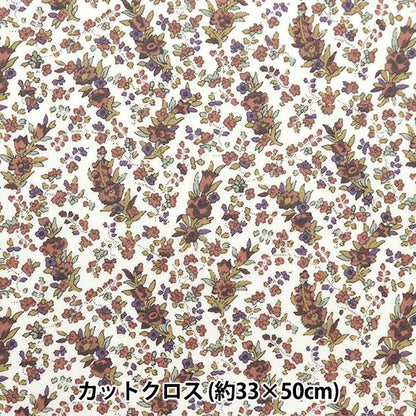 Tissu "Liberty Liberty Print Cross Linumed Cross Environ 30 cm x 50 cm Brown Crystabel CR3335035J22B"