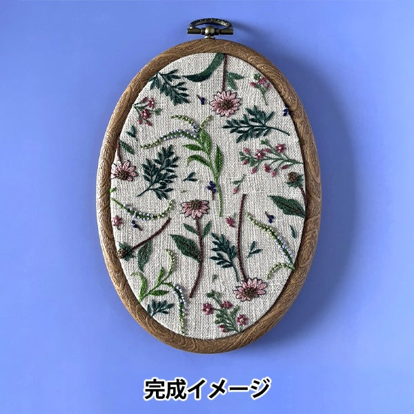 Embroidery kit "Retro Botanical Frame Art Beige PHC-097-1" PIECE Peace