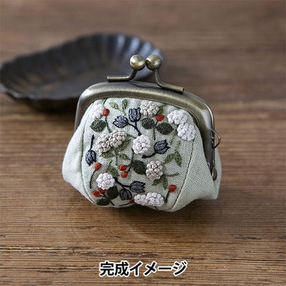 Embroidery kit "Retro Botanical PlumpGamaguchi Soya-style green PHC-098-1] PIECE Peace