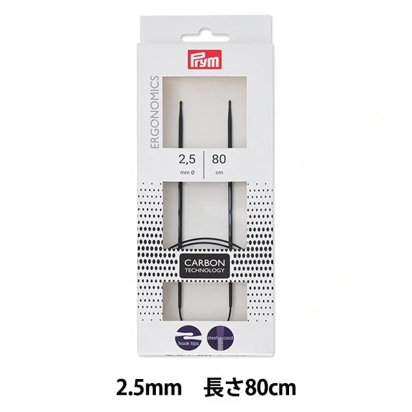 Ferri da maglia "Ergonomia carbonioAghi circolari 80 cm 2,5 mm" Prim