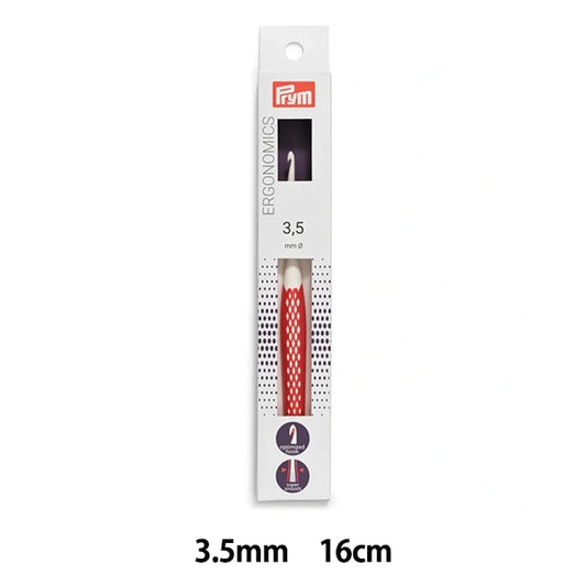Knitting Needles "Ergonomics Crochet Hooks 16cm Red 3.5mm "PRYM Prim