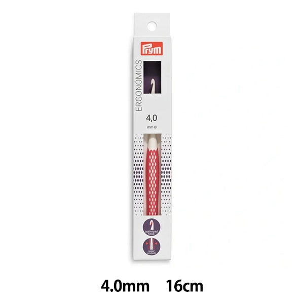 Knitting Needles "Ergonomics Crochet Hooks 16cm Old Rose 4.0mm] PRYM Prim
