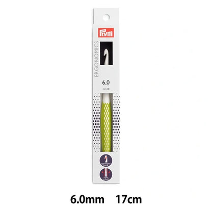 Knitting Needles "Ergonomics Crochet Hooks 17cm Citrus Green 6.0mm "PRYM Prim